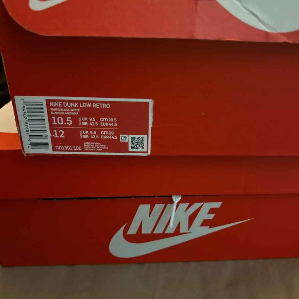 Panda Dunk Shoes Size 10.5